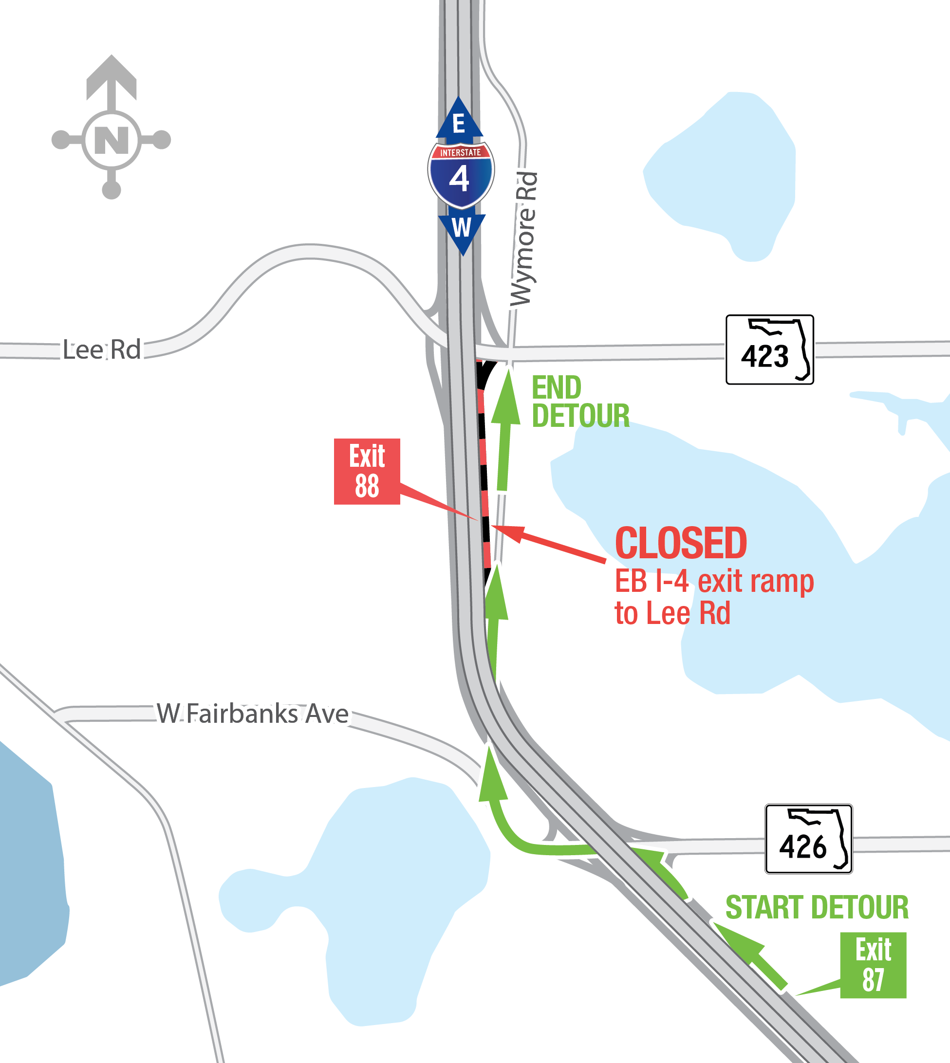 Nightly Ramp Closure Along Interstate 4 in Orange County on August 14