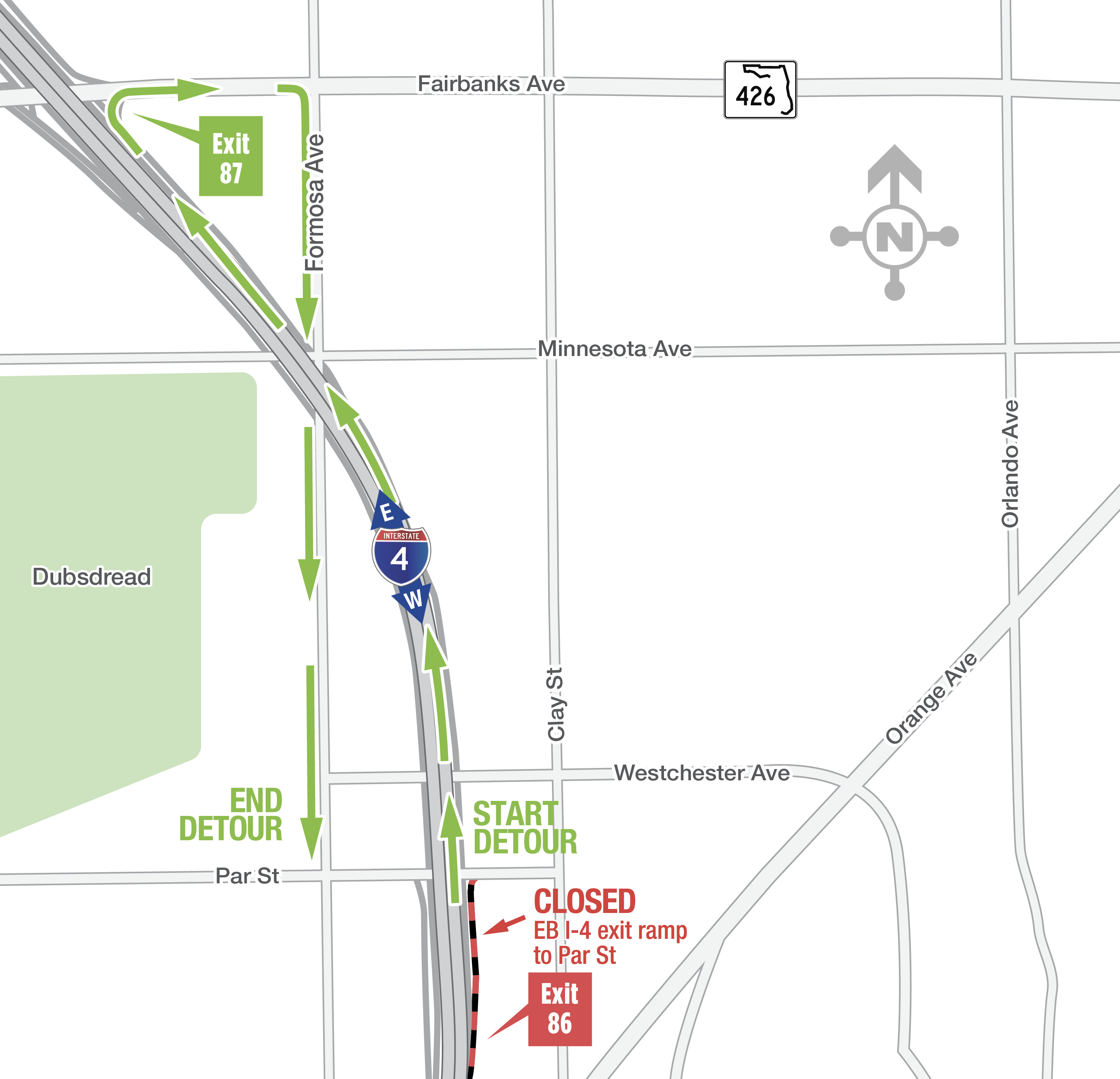 Overnight Ramp Closure one on Eastbound I-4 in Orange County July 7