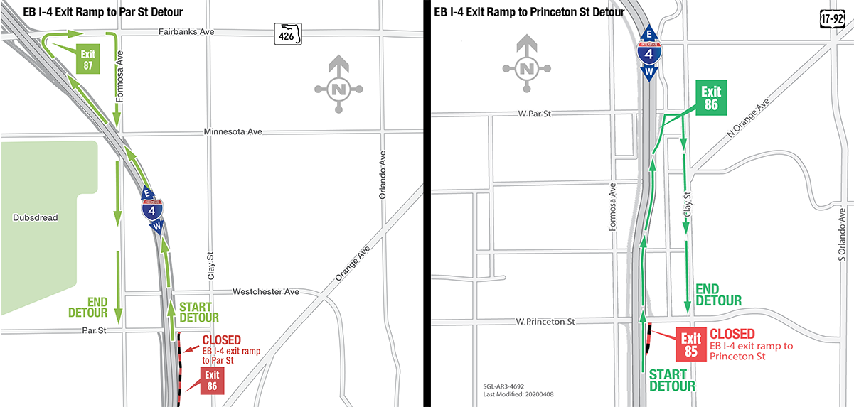 Eastbound I-4 to Princeton to Par and eastbound I-4