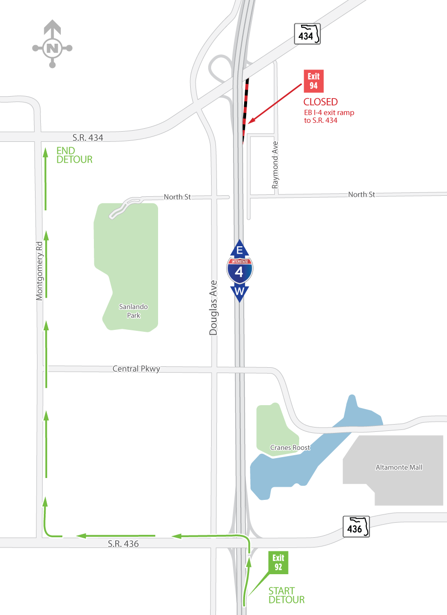 Overnight I-4 Off Ramp Closures at S.R. 434 and S.R. 436 August 5