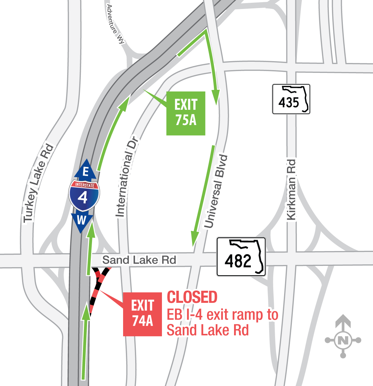 Eastbound I-4 Exit Ramp Detour