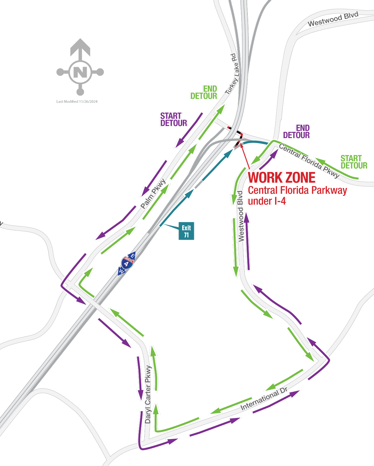 Central Florida Parkway Under I-4 Closing Overnight March 6