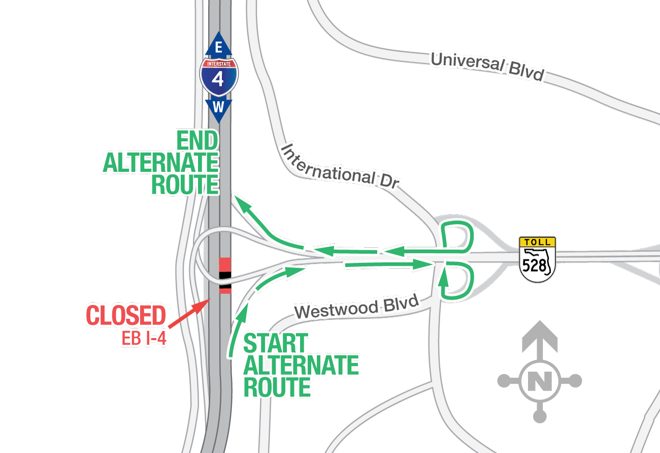 Closures Scheduled for Interstate 4 near S.R. EB I-4 closure