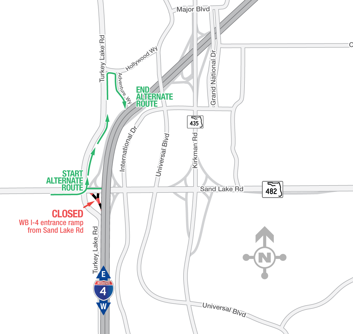 Westbound I-4 Entrance Ramp Detour