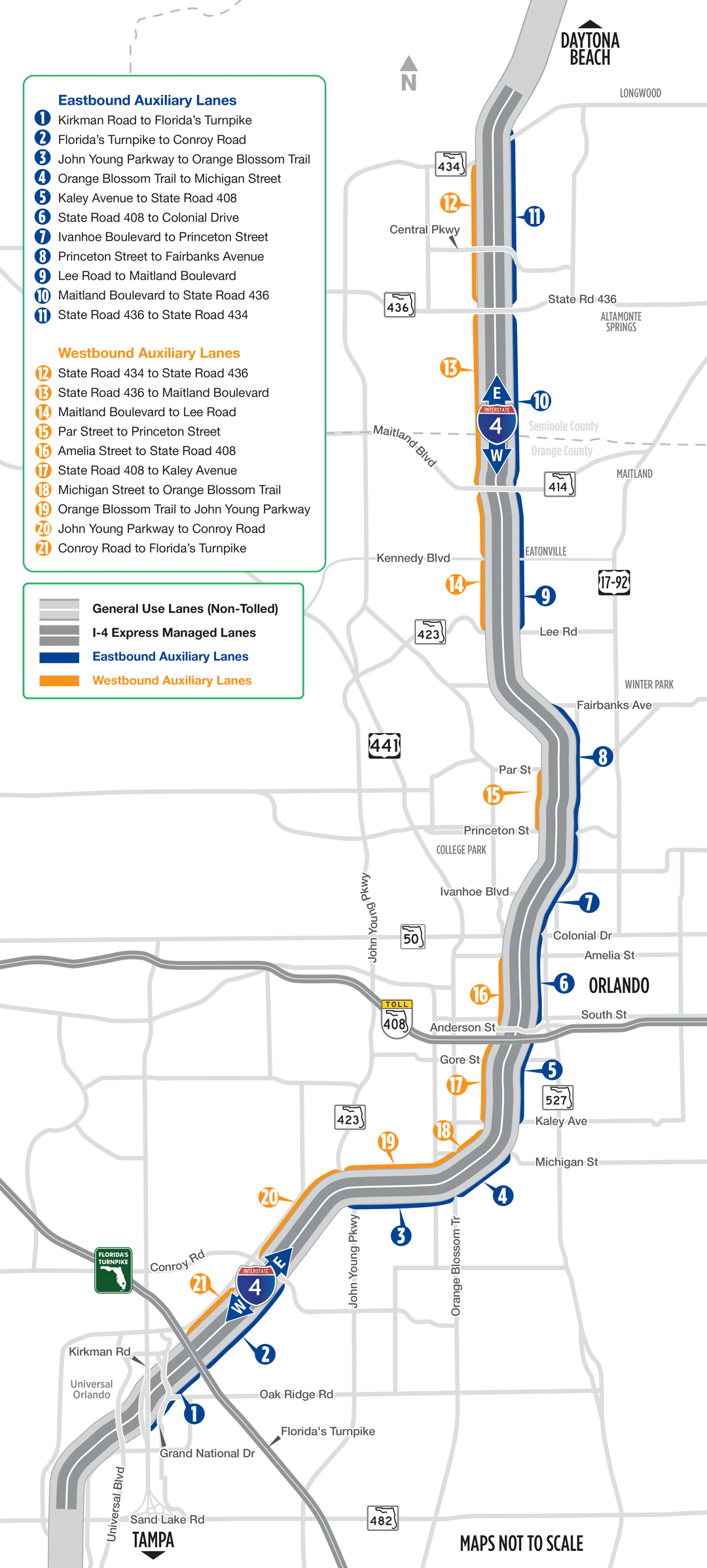auxiliary lanes location