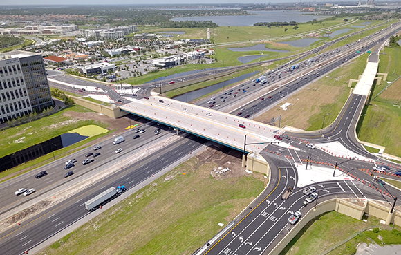 aerial photo of the DCP overpass