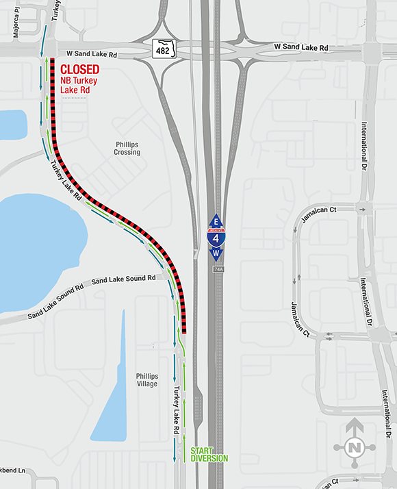 Northbound Turkey Lake Road